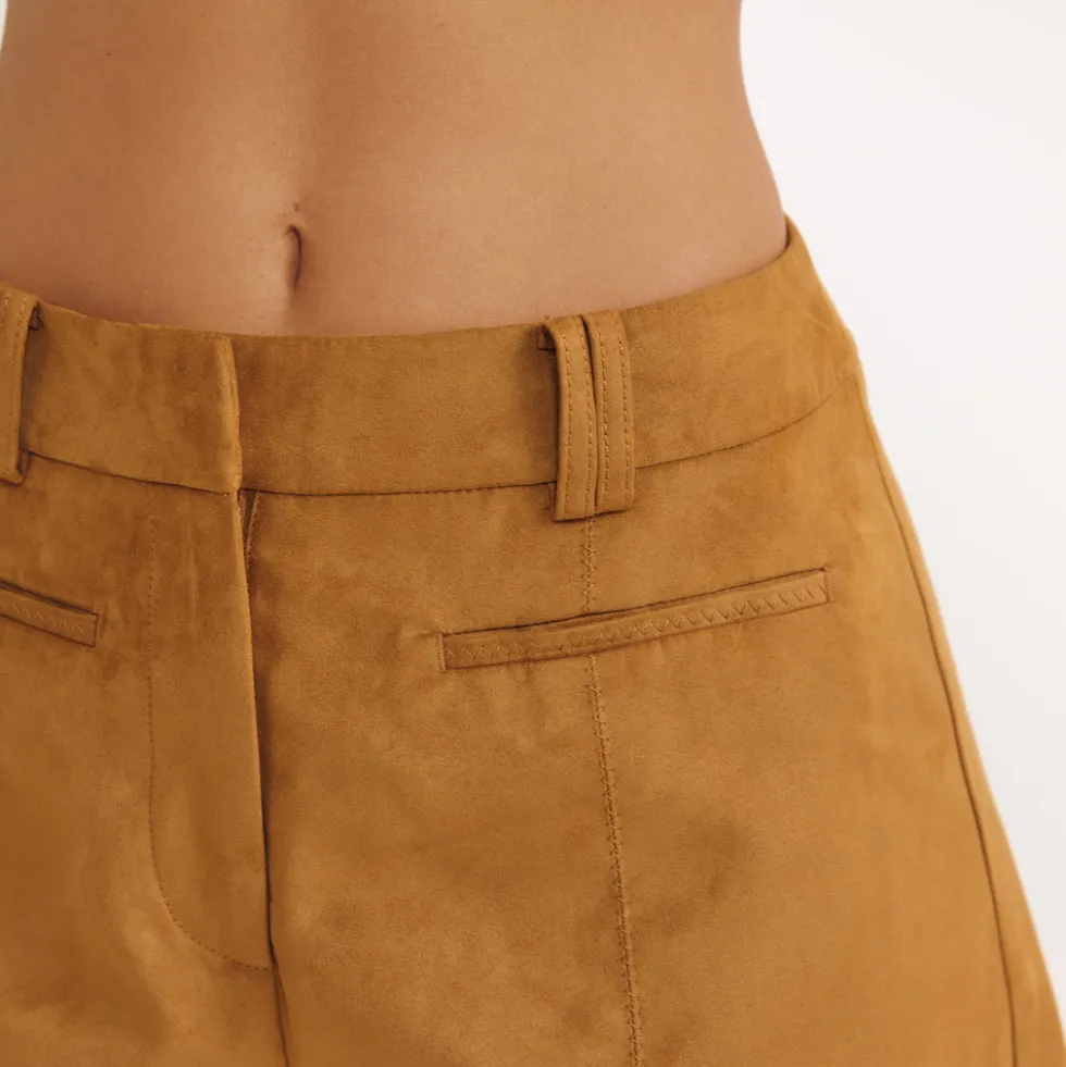 Suedette Shorts - Tan