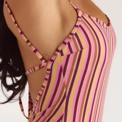Sunstripe Swimsuit - Retro Stripe