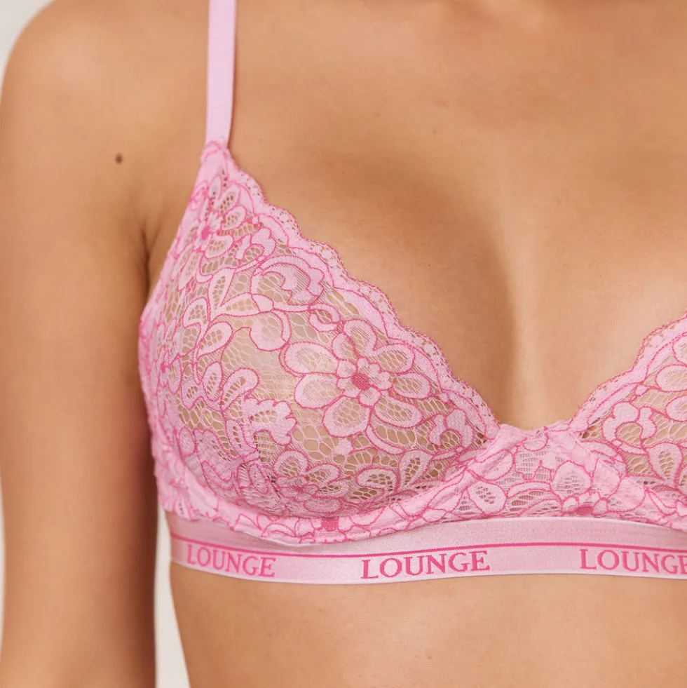 Two-tone Balcony Bra - Pink