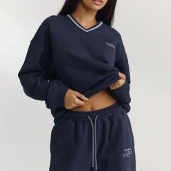 V-Neck Sweater - Dark Blue