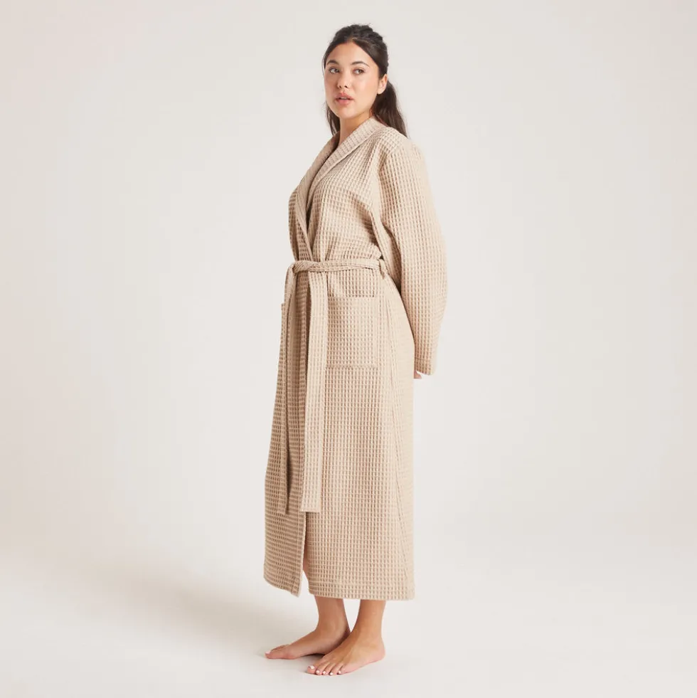 Waffle Dressing Gown - Mink