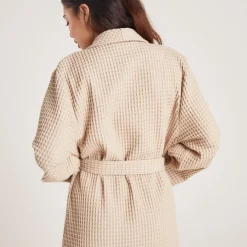 Waffle Dressing Gown - Mink