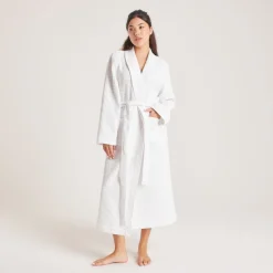 Waffle Dressing Gown - White
