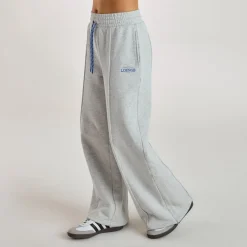 Wide-Leg Joggers - Grey Marl