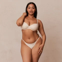 Your Everyday T-shirt Bra & Thong/Briefs Set - Latte