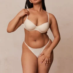 Your Everyday T-shirt Bra & Thong/Briefs Set - Latte