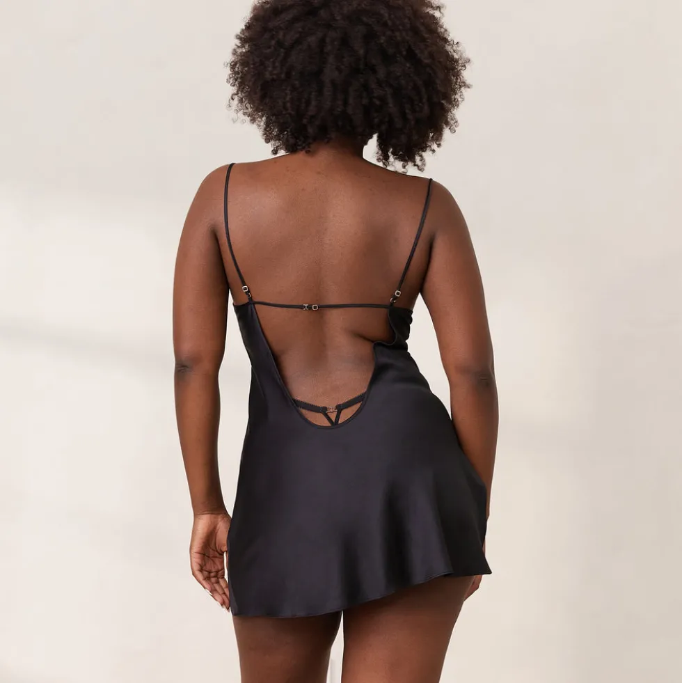 Zalia Slip Dress (Set) - Black